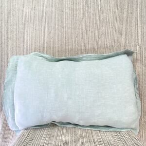 Restoration Hardware Vintage Washed Belgian Linen Pillowcase Lt Green Standard‎